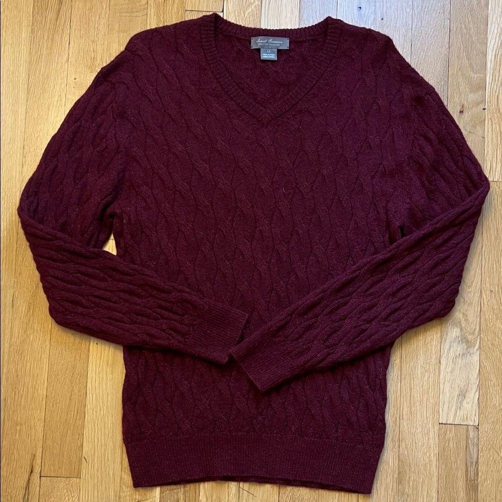 Daniel Cremieux Rich Burgundy 100% Alpaca Knit
